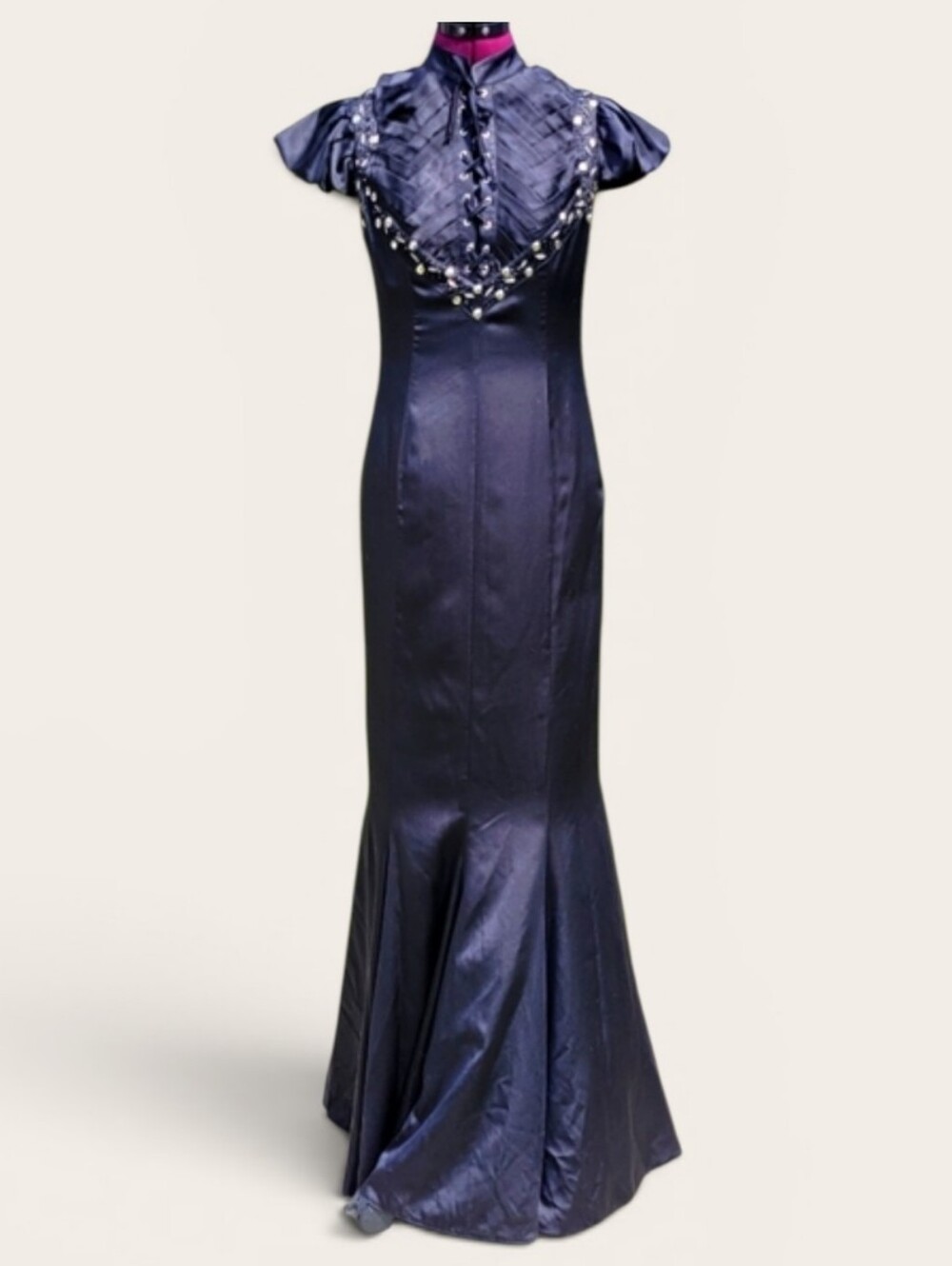 Garize lace-up beaded dress